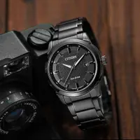 在飛比找PChome24h購物優惠-CITIZEN Eco-Drive 都會時尚光動能腕錶-黑 