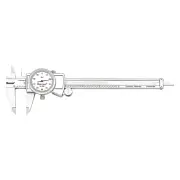 Starrett 3202-6 Dial Caliper 0-6" Range Precision Stainless Steel Tool