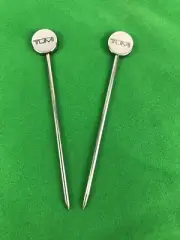 Tumi Olive Vodka Martini Picks set of 2 Stainless Steel NEW