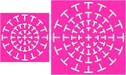 JIEYAO 2 Pcs Mandala Stencils Set, Mandala Dot Painting Tool, 16 Segment Creative Mandala Template Reusable Painting Stencils for Rock Wood Canvas DIY Painting Art Projects(2)