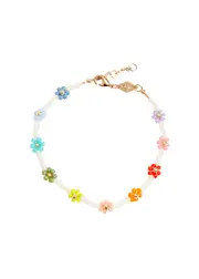 Anni LU Flower Power 18kt Gold-plated Beaded Bracelet - Multicoloured 1 ONE SIZE