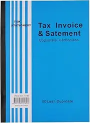 50 Leaf Tax GST Invoice Statement Book Copymate Carbonless Business A4 Size (1)