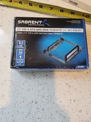 Sabrent 2.5" SSD SATA Hard Drive To Desktop Bracket