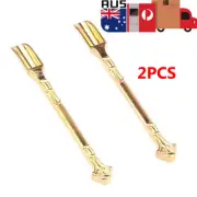 2X Mini Aluminum Gold Spoon Ladle Spatula Scoop Stainless Steel Lab Spoon Gift