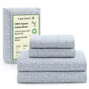 LANE LINEN Eco Friendly 100% Organic Cotton Queen Bed Sheets Set, Printed Mod...