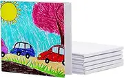 Hardcover Blank Book - 6-Pack Unlined Sketchbooks, Unruled Plain Travel Journals for Students Sketches, Children's Writing Books, Creative Class Projects, White, 5 x 5 Inches, 18 Sheets Each