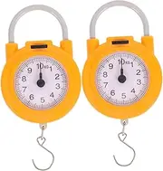 MOKKHNB 1pair Portable Hanging Scale Lightweight Mechanical Scale with Hook for Fishing Kitchen and Travel Versatile Handheld Weight Measurement Tool for Produce and Fish