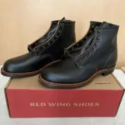 Red Wing 9060 Beckman Boot Flat Box Width D Black Men Size 8.5D High Top Leather