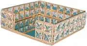Folpus Vanity Tray Decorative Mirror Tray Tabletop Ornament Perfume Tray Serving Tray for Jewelry Letters Small Ornaments Bracelets, Gold