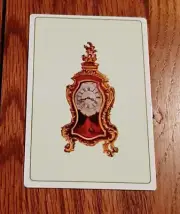 VINTAGE 1989 COLLECTIBLE ANTIQUE ITALY LUIS XV CLOCK CALENDAR CARD; BRAND NEW