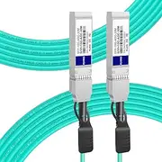 10G SFP+ AOC Cable, Active Optical Fiber Cable, OM3 MMF Direct-Attach for Cisco SFP-10G-AOC30M, Ubiquiti UniFi, Supermicro, Mikrotik, 30M(98.4ft)
