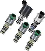5Pcs Transmission Solenoid Valve Kit 5L40E Compatible for BMW 3-Series Cadillac CTS 2001 2002 2003 2004 2005 2006 2007