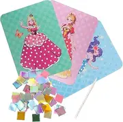 PERSELOSO Stitchwork for Decor Princess Dress up Toys Puncture Painting Kids Craft Kit Unfinished Needlework DIY Drawing Art Puncture Painting