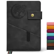 PAIBAS Blank Journal Notebook, A5 Hardcover Leather Sketchbook with 200 Pages Th