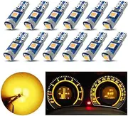 Nanpoku T5 LED Bulbs 74 73 37 2721 LED Bulb for Auto Car Dashboard Dash Instrument Panel Gauge Cluster Indicator Lights Lamp (Amber)