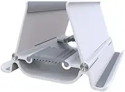 Vertical Laptop Rack Notebook Dock Lightweight Portable Multifution Desktop Holder Tabletop Tablet Stand for Office Reading, White