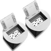 2 Pack Silver Recessed Floor Outlet 3.98"X3.66"X3.15" 1-Gang with 4.8A USB Charg