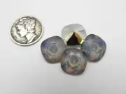White Opal Peacock UNF (12mm) Swarovski 4470 Cushion Cut Stones