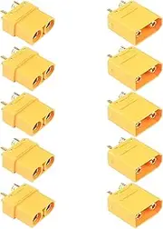 tunghey 10Pack XT90 Male Female Bullet Connectors Power Plugs for RC Lipo Battery Motor