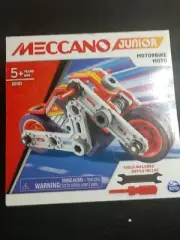 Meccano Junior, Motorbike STEAM Model Building Kit, for Kids Aged 5 n Up SEALED