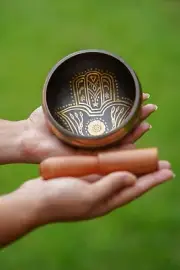 Singing bowl for Beginner with free mallet and Cushion | Hamsa Singing bowl