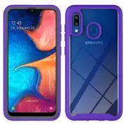 MCC Shockproof Bumper Case Samsung Galaxy A50 2019 Clear Back Cover A505 [Purple]