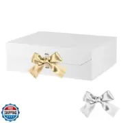 Extra Large White Gift Box 19x16x6 Inches, Gift Boxes with Ribbon, Gift Box w