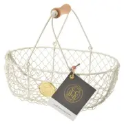 NEW Burgon & Ball Sophie Conran Harvesting Basket B/Milk Sml