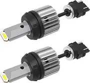 2x 3157 / P27-7W CANBUS 1860 Chip Car LED Reverse Light Backup Lamp - Twin Bulb Pack