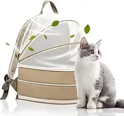 zolyet Foldable Cat Backpack Carrier with Breathable Mesh Pet Travel Bag for Cats and Small Dogs Fully Ventilated Lightweight Khaki