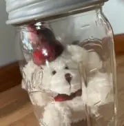 Puppy Canning Jar Holiday Accent Lamp