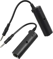 YARNOW 2pcs Guitar Effector Guitar Audio Interface Device Guitar Cable Guitar Adapter Guitar Effects Interface Guitar Accessories Guitar Converter Stereo Audio Adapter Rubber Black
