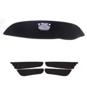 Carbon Fabric Door Panel Black Dash Mat for 2015-2018 KIA All New Sorento