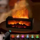 Unique Air Humidifier Essential Oils Fireplace Shaped Home Aroma LED Humidifier