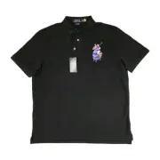 Rare Mens Polo Ralph Lauren x Fortnite Llama Polo Shirt Black Classic Fit Sz: L