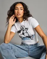 [Worship Supplies] Worship Supplies Women's Mortality Slim Fit T-Shirt in White Size 2 2 White
