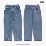 𝙇𝙀𝙎𝙎𝙏𝘼𝙄𝙒𝘼𝙉 ▼ LMC CURVED RAW EDGE DENIM WIDE JEAN 長褲 2312