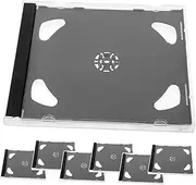 CONGARTENO 6pcs CD Jewel Cases Portable Storage Box for DVDs and Discs Durable Organizer for Music Games and Drivers Compact and Lightweight for Travel