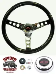 1955-1956 Nomad Bel Air 210 150 Steering wheel RED BOWTIE 13 1/2" HIGH GLOSS