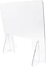 SEWACC Freestanding Sneeze Guard Shield Panel for Desktop Countertop Easy Installation High Transparency Divider for Health Safety Removable Protective Screen