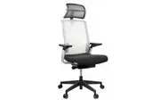 GP Match Mesh High Back Chair with Head Rest - Silver