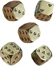 Kisangel 5pcs Metal Heart Pattern Game Props for Board Games Parties and Teaching Lightweight and Portable