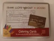 Frank Lloyd Wright Houses Coloring Cards Notecards Kit by Pomegranate Kids New