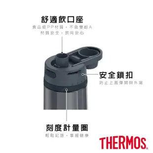 【THERMOS 膳魔師】momo獨家小熊維尼甜甜圈篇彈蓋輕水瓶710ml(TP4329WP-CL)