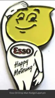 Quality Metal Hat/Lapel Pin - Esso Teardrop Man