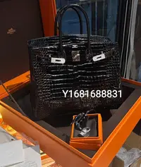 在飛比找Yahoo!奇摩拍賣優惠-專櫃正品 愛瑪仕 HERMES BIRKIN 35 黑色 鑽