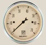 Auto Meter Antique Beige Tachometer 3-1/8" In-Dash Electric 0-7,000 rpm AU1898