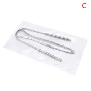 2Pcs Tongue Scraper Stainless Steel Tongue Cleaner Oral Care Hygiene Scraper Den