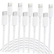 5 Pack 6FT USB C to Lightning Cable, [Apple MFi Certified] iPhone Charger Fast
