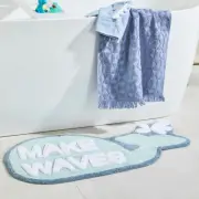 New Kids by Pillow Talk Make Waves Whale Bath Mat